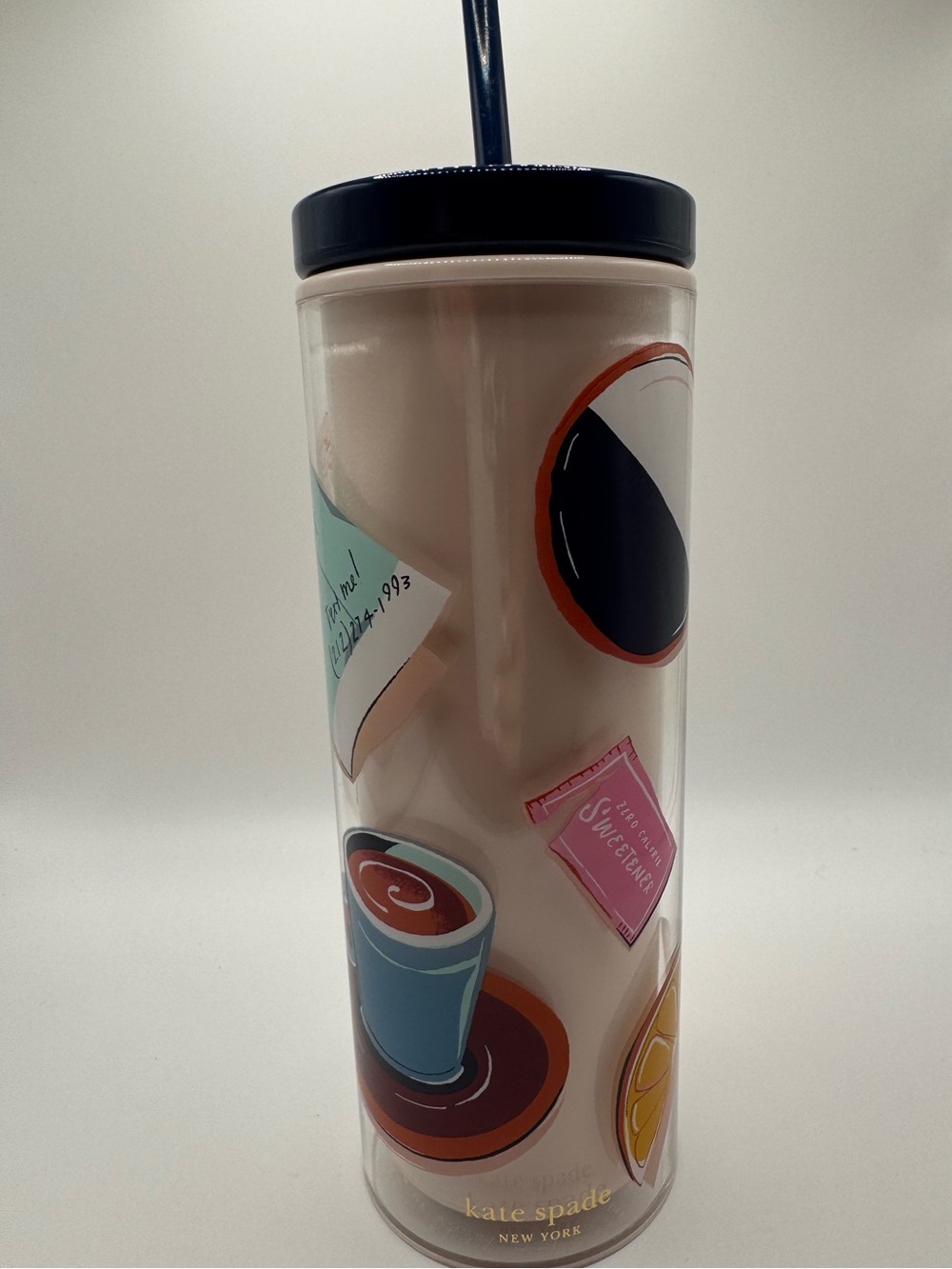 Kate Spade New York Rose and Shine Acrylic Slim Tumbler 24oz